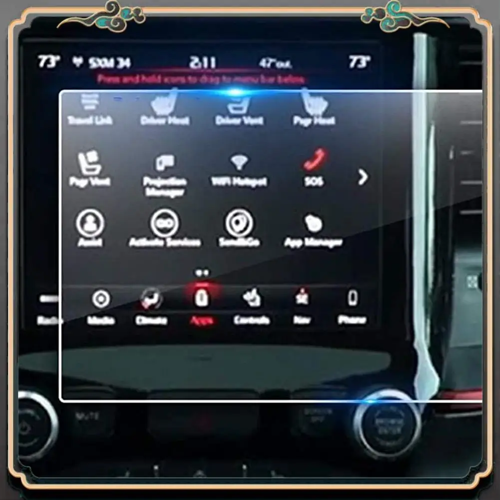 

M45K-For 2015-2021 Dodge Challenger Durango Journey 8.4-Inch Navigation Touchscreen Display Tempered Glass Protector Film