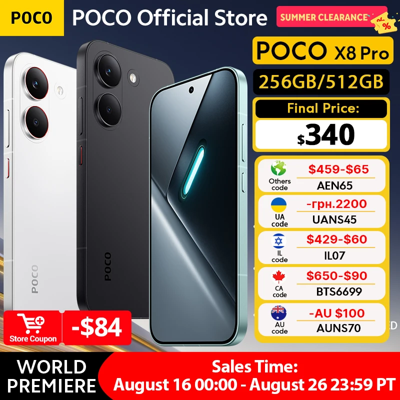 POCO X8 Pro Smartphone Global 6.59" AMOLED 120Hz