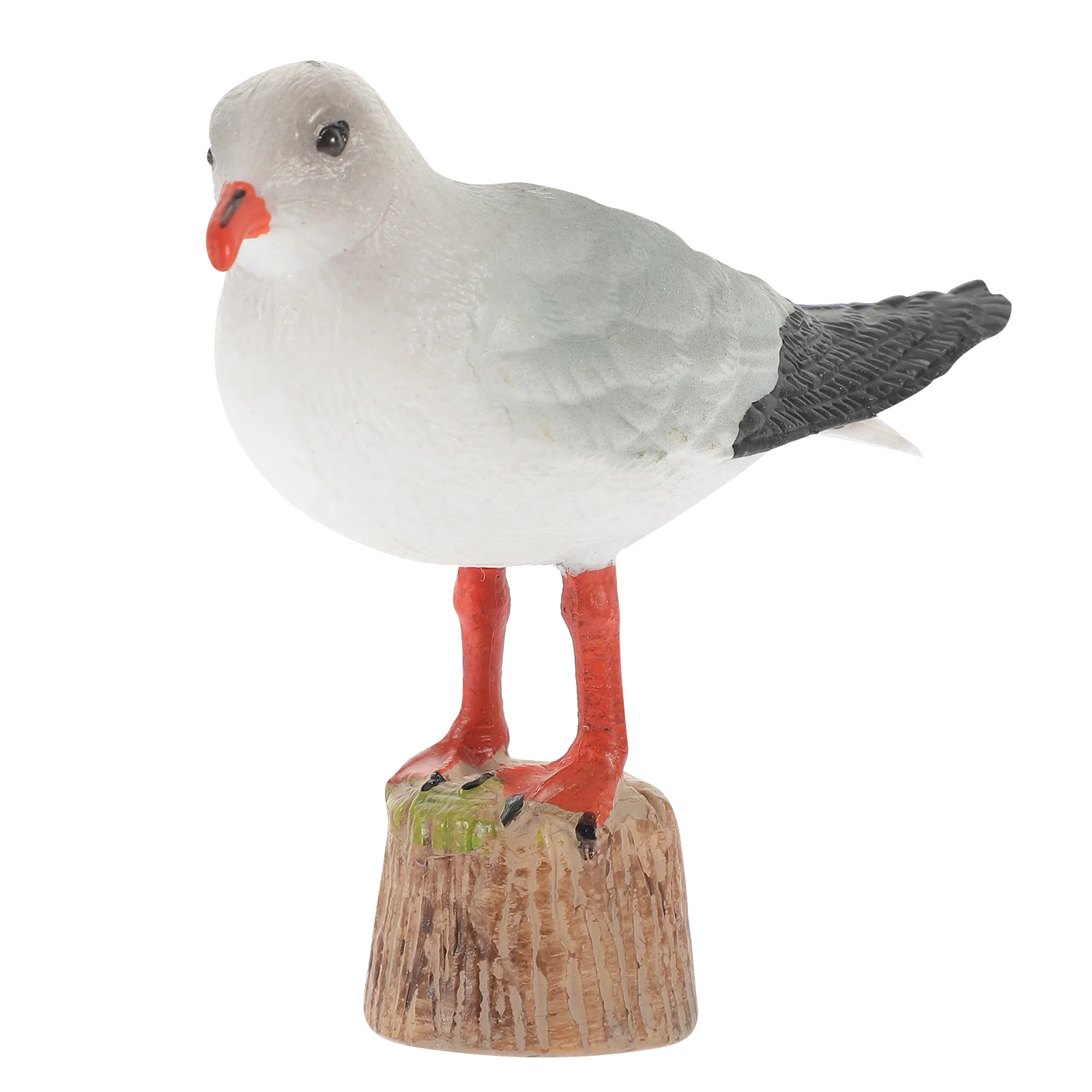 Red-billed Model Seagull Bird Sculpture Nautical Statue Figure Baby Toys Mini Figurine Miniature Decor