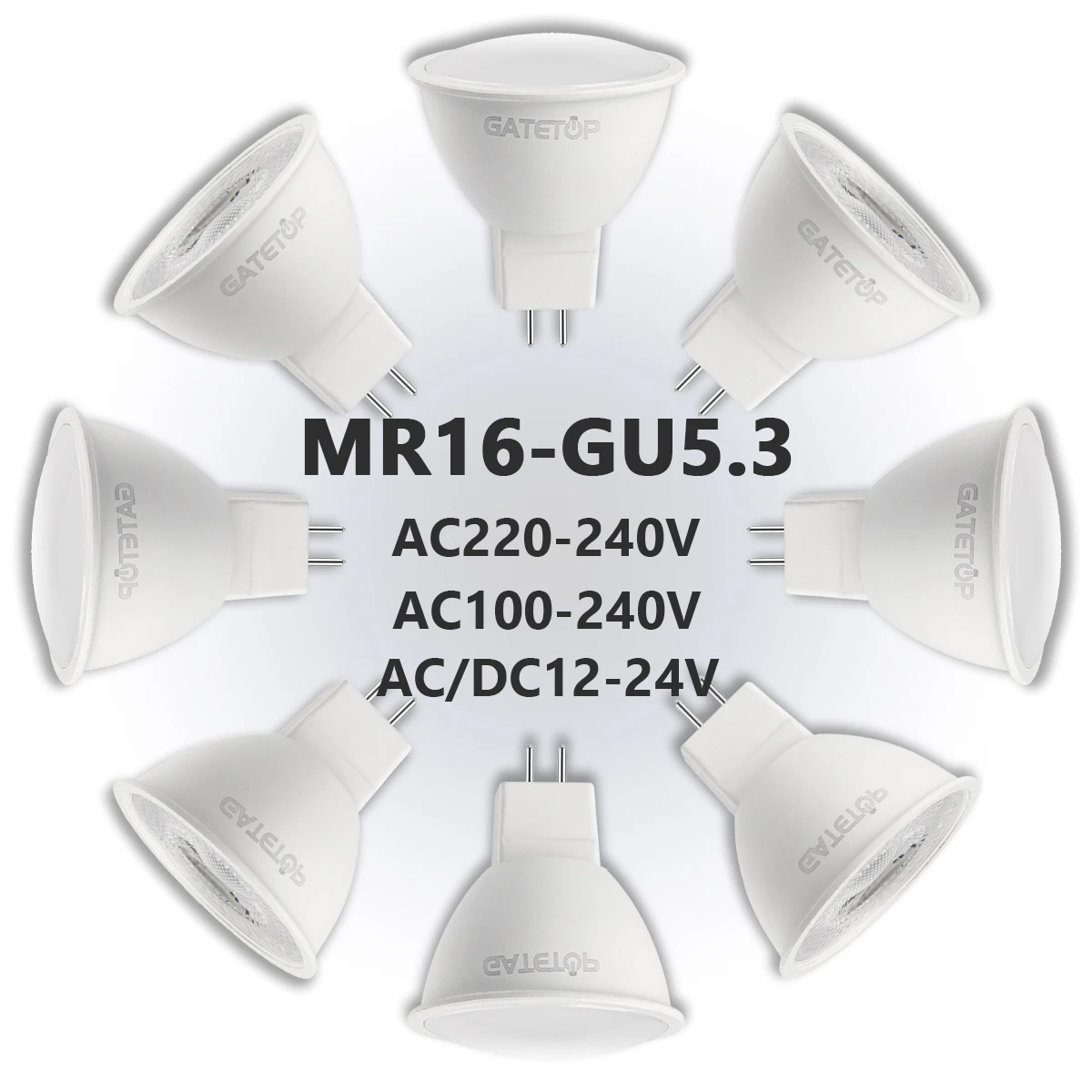 

20PCS LED Focos Mr16 Gu5.3 Spotlight AC220V AC110V DC12V 3000K/4000K/6000K Lighting Bulbs Lamp for Home Living Bedroom