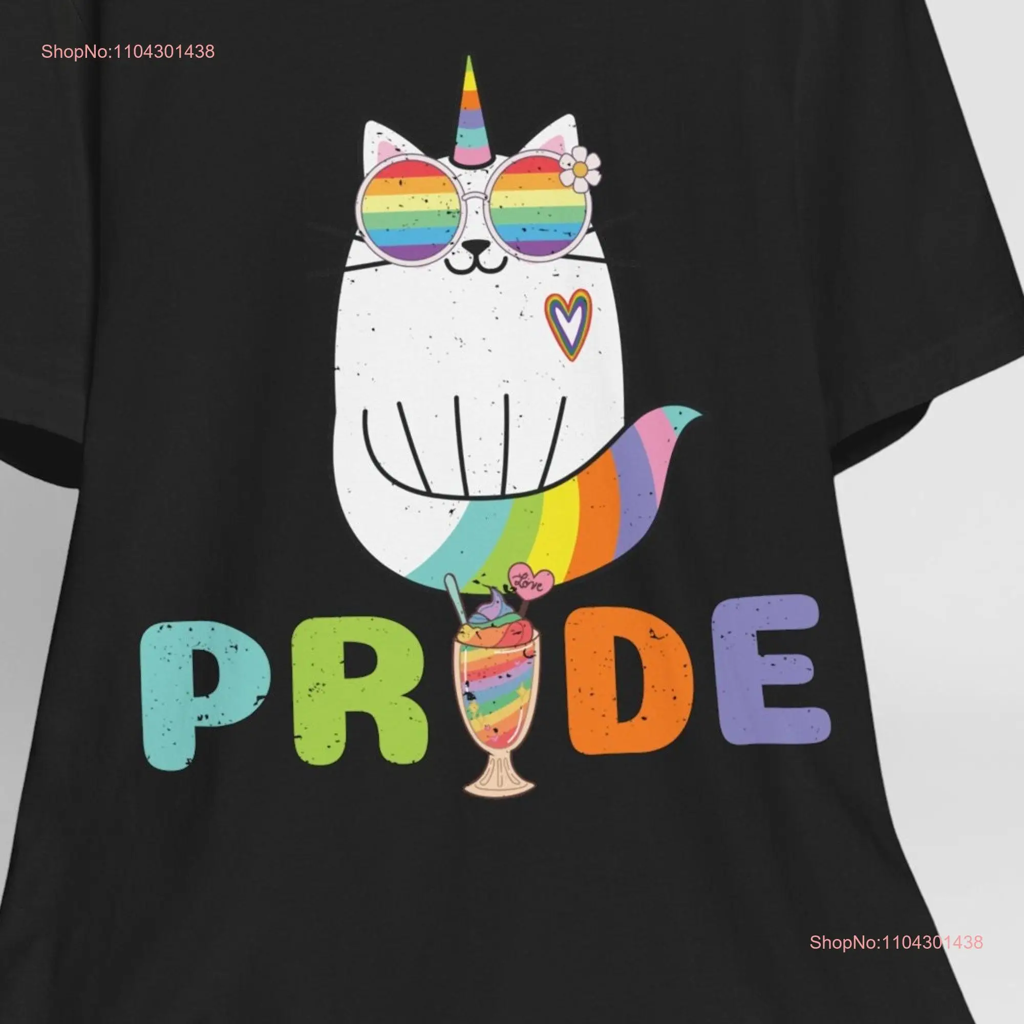 Pride T Shirt Cat Lover Pet LGBT LBGT Best Friend long or short sleeves