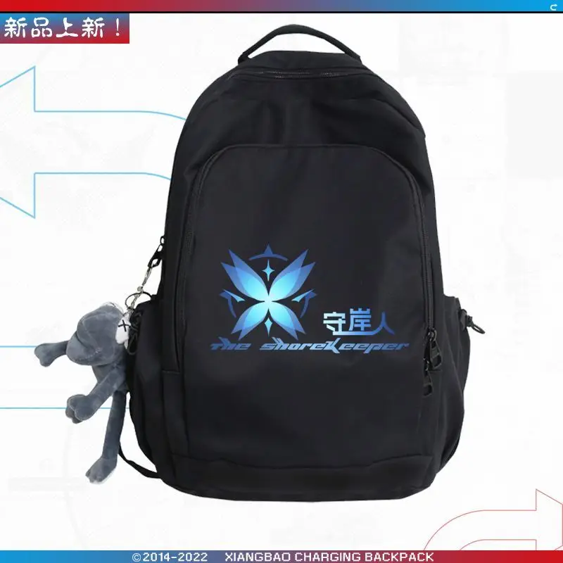Mingchao Game Peripheral Character Shoreman Collaboration Backpack Unisex Large Capacity Travel Bag Trendy JL Anime