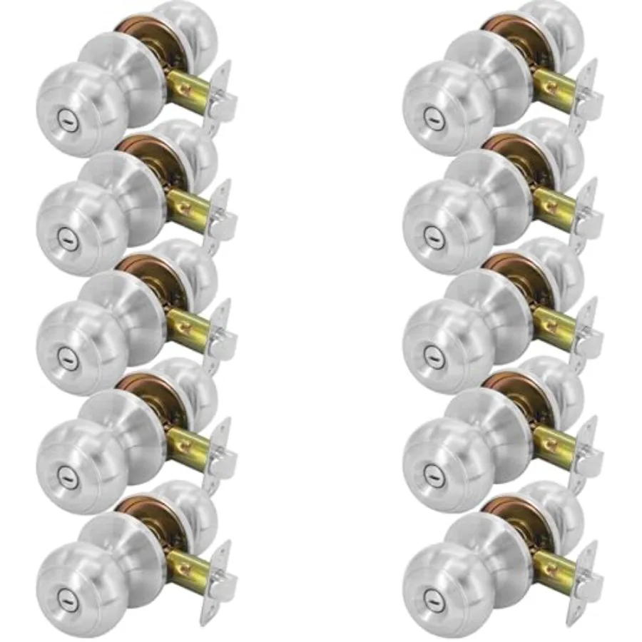 

Privacy Door Knob, Keyless Interior Door Knobs with Lock, Door Knob for Bedroom and Bathroom