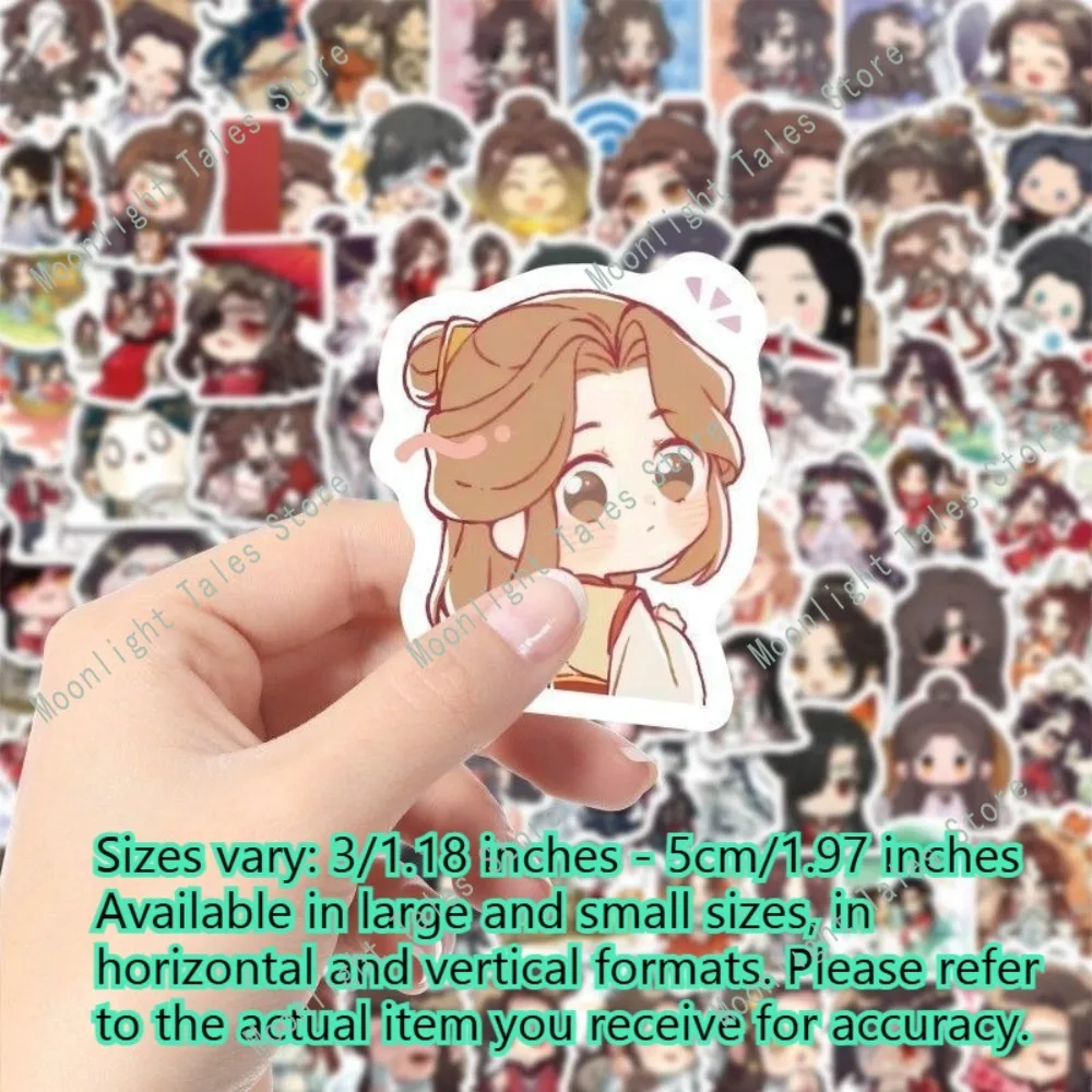 100 قطعة Tian Guan Ci Fu ملصقات Hua Cheng Xie Lian للكمبيوتر المحمول الهاتف الديكور تشيبي Fanmade أنيمي اكسسوارات
