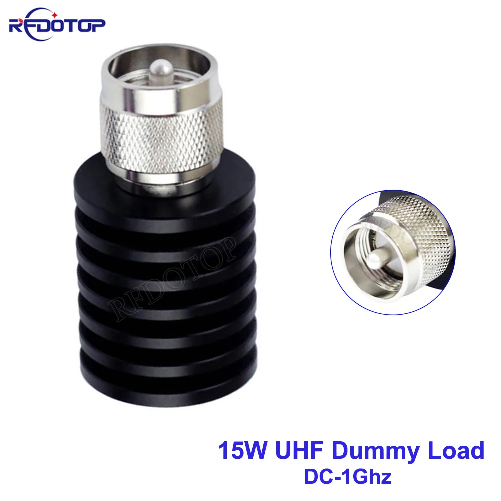 

15W DC-1GHz UHF PL259 Male Plug Connector RF Coaxial Termination Dummy Load 50ohm Nickel Plated RF Accessories