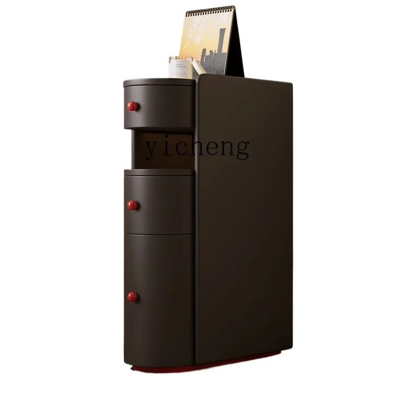 ZKnarrow bedside table multi-function wireless charging induction light luxury sofa side cabinet bedroom storage bedside cabinet