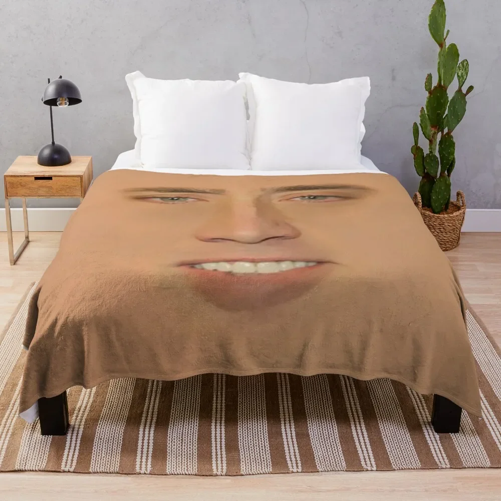 

Nicolas cage Giant Face Throw Blanket Hairys wednesday Decorative Throw Kid'S Blankets