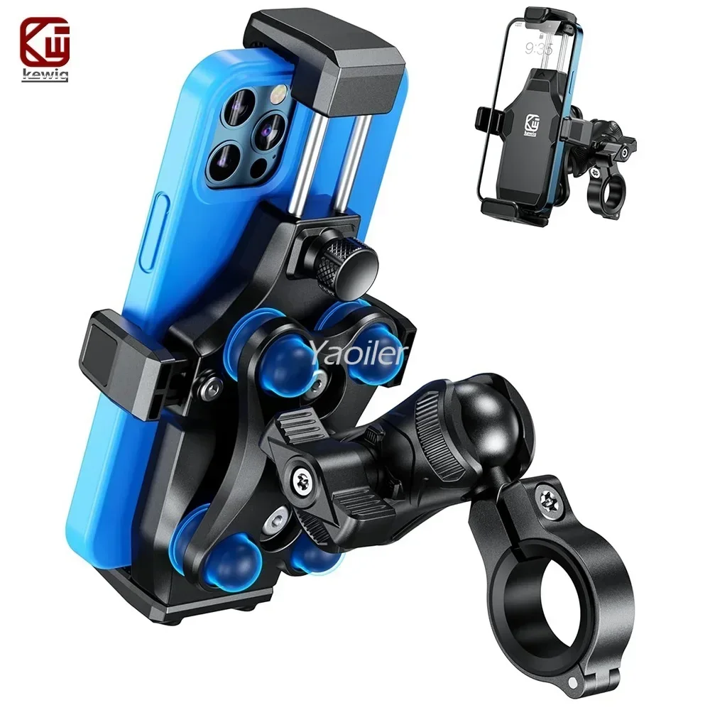 

Motorcycle Phone Mount Vibration Dampener High-Speed Secure Lock Bike Phone Holder Handlebar for iPhone 16/15/14 Pro Max