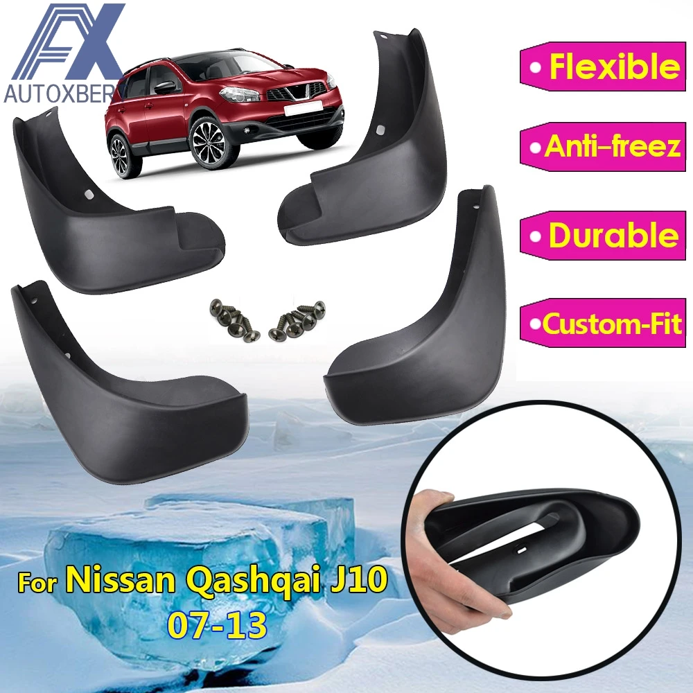 AX For Nissan Qashqai / +2 / Dualis 2007-2013 J10 Splash Guards Mud Flap Mudguards Fender 2008 2009 2010 2011 2012 Car Mud Flaps