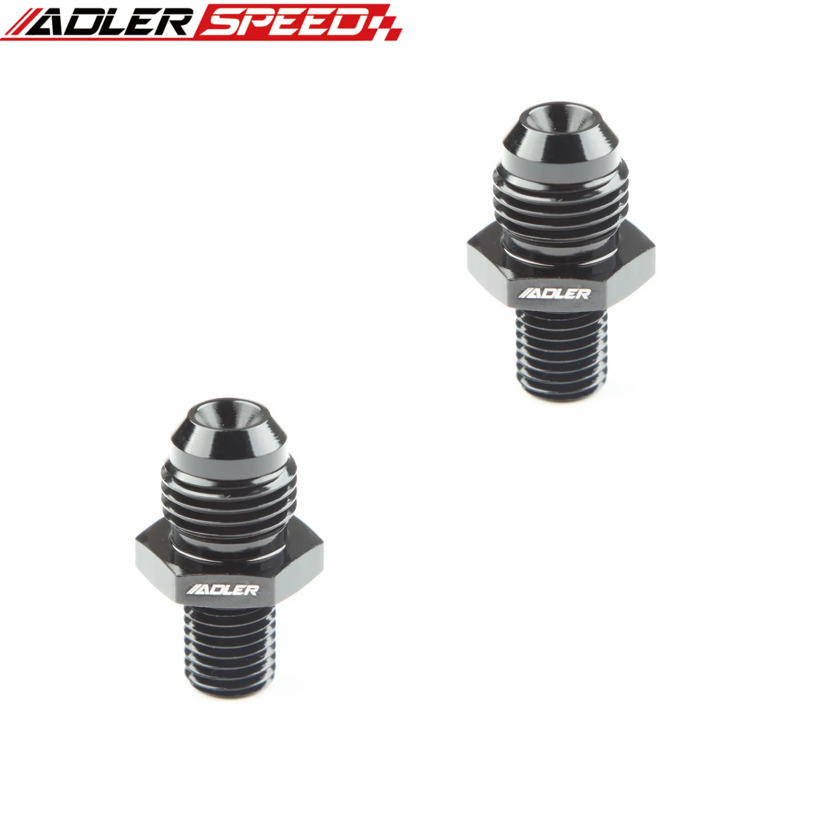 2PCS Aluminum -4AN 6AN 8AN 10AN 12AN Male Flare To M10/M12/M14/M16/M18x1.5 Metric Straight Fitting Adapter