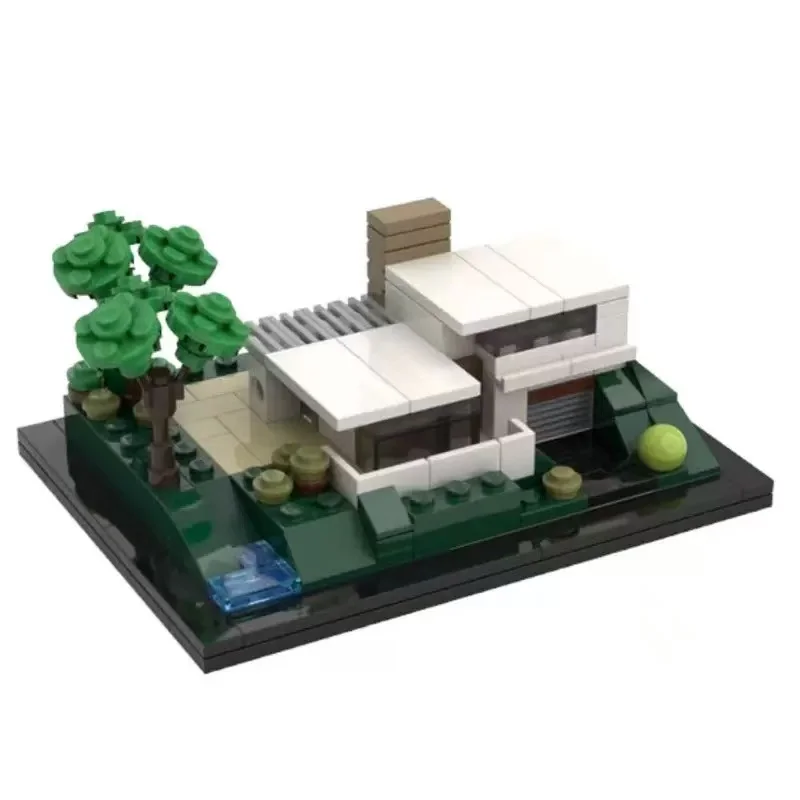 MOC Architettura urbana Street View Series Modello Building Blocks Set Bauhaus Villa moderna Mattoni Compleanno Puzzle Giocattolo fai da te Regalo per bambini