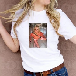 Britney Spears Dances While Holding Knives shirt Funny Harajuku print shirt Women's crew neck Britney merch shirt concert tee