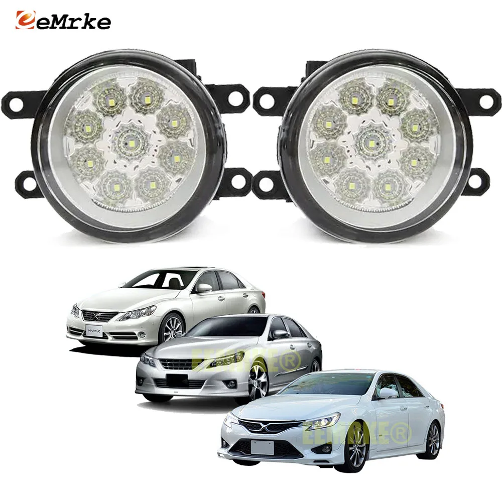 Upgrade Led Fog Lights Lamp Assembly PTF DRL for Toyota Mark X X130 2010 2011 2012 2013 2014 2015 2016 Left Side and Right Side