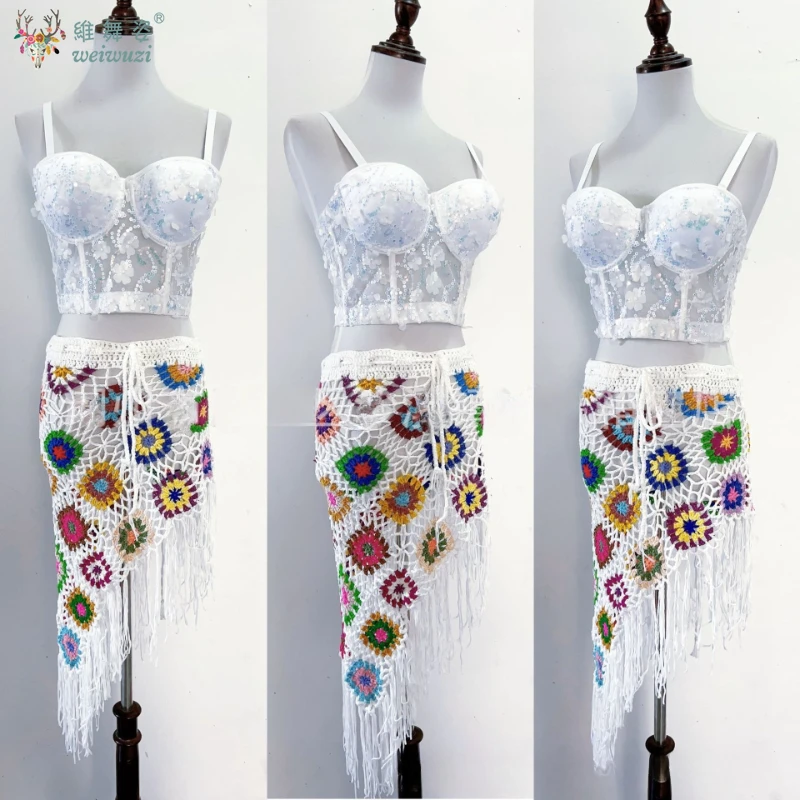 Sexy clube shaper senhoras colheita topos moda streetwear camisa mulher roupas regata dança do ventre hip cachecol borla triângulo cachecol