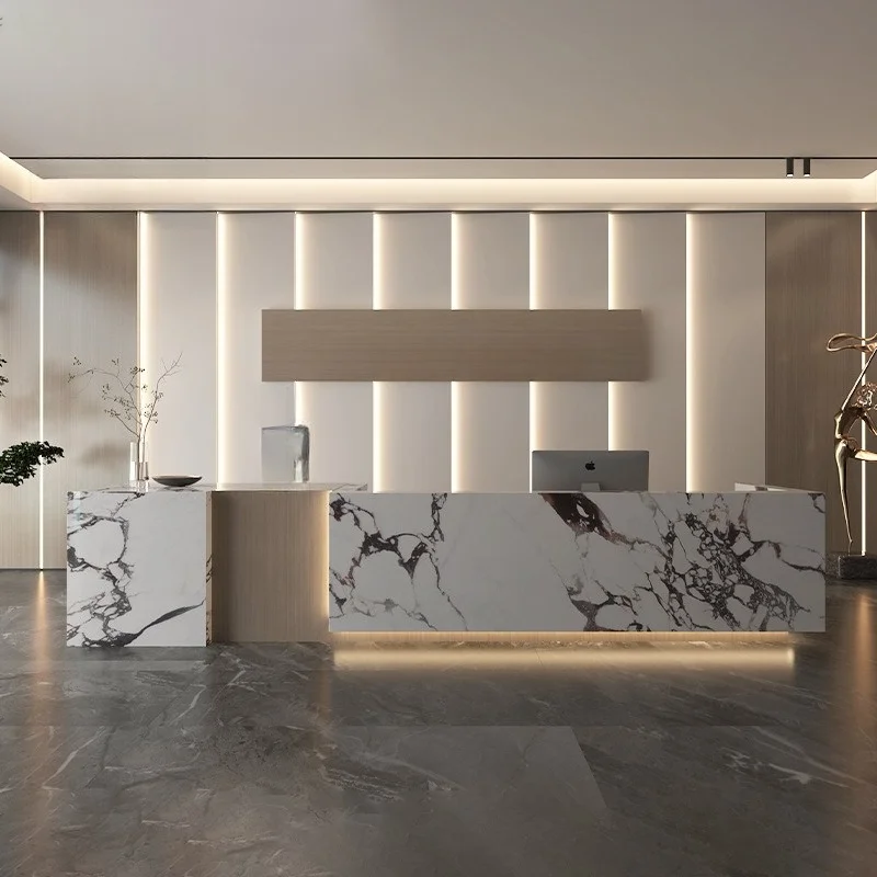 Hotel custom slate front desk company marble reception desk clubhouse bar checkout page paint