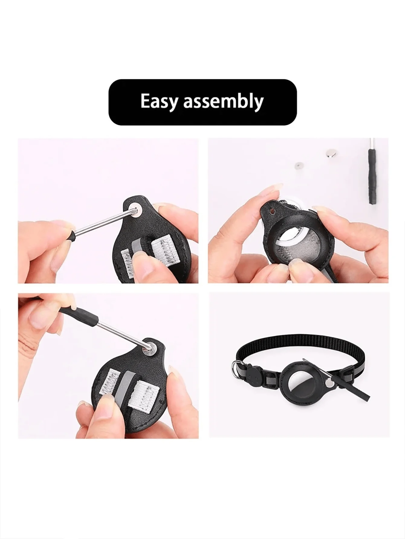 Collar reflectante impermeable antipérdida para gatos con campana - imagen 3