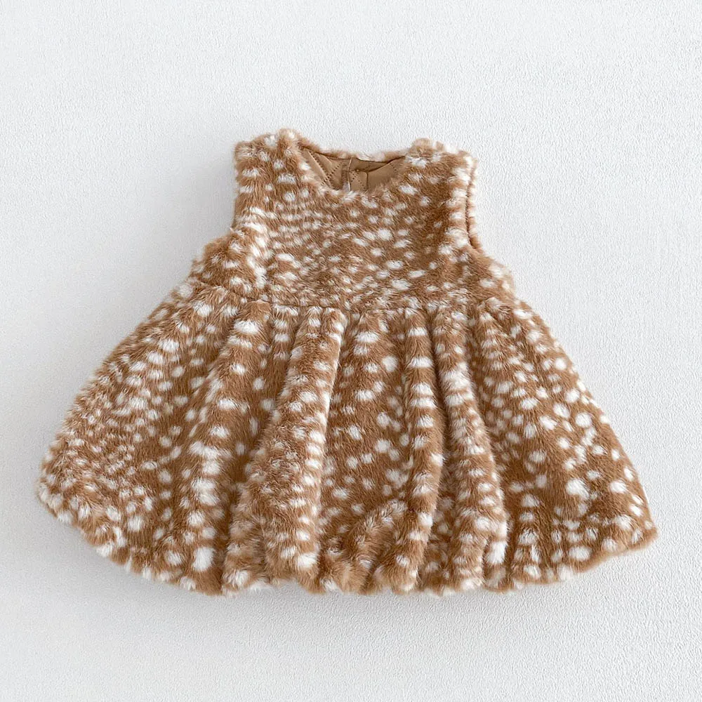 Halloween Girls Dresses Sleeveless Quilted Thicken Warm Winter Childrens Boutique Clothing Princess Christmas Kids Dress