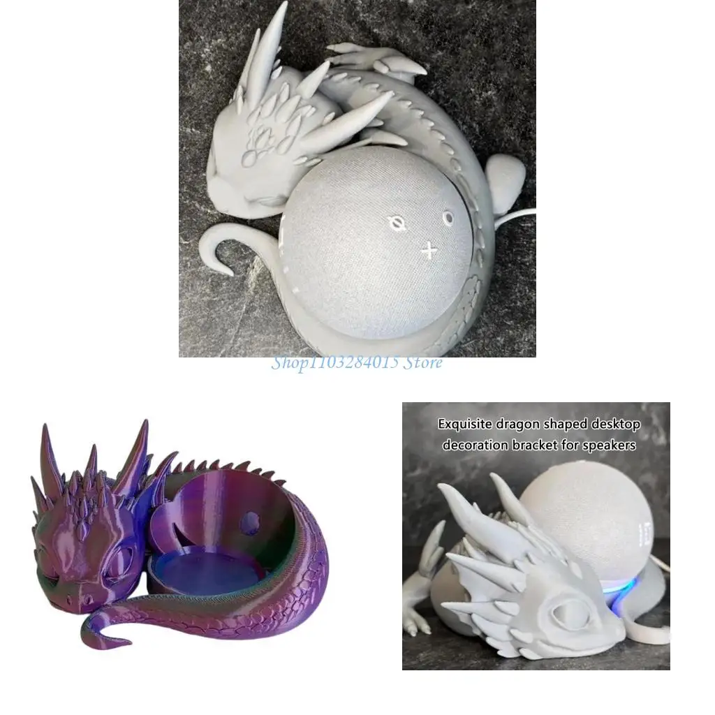 

R6ff 3D Printed Dragon Desktop Stand Antistip Dinkers Cracket для 4/5 динамиков