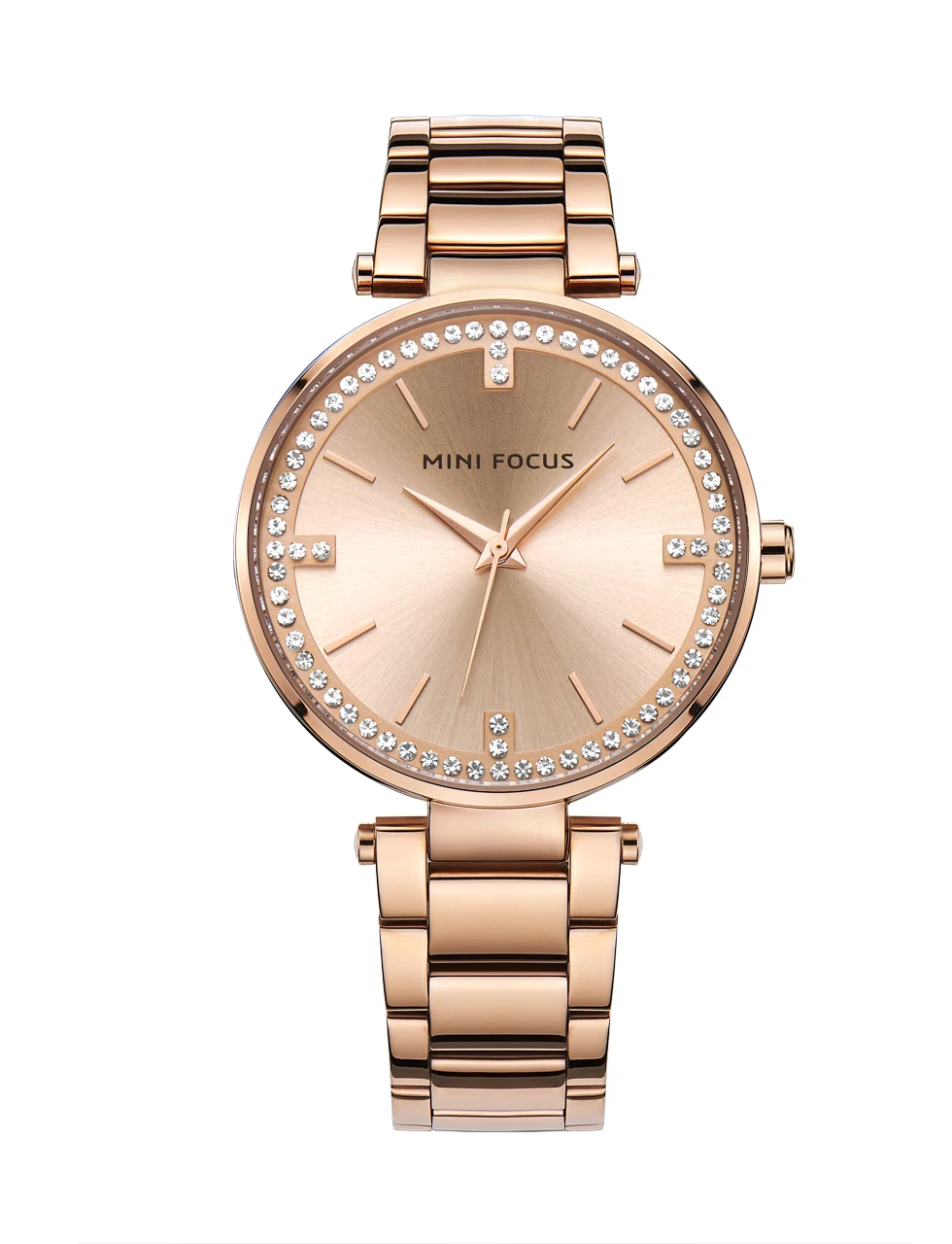 Mini Focus MF0031L Luxury Fashion Ladies Quartz Watch Rose Gold Solid Stainless Steel Waterproof Women Dress Watches