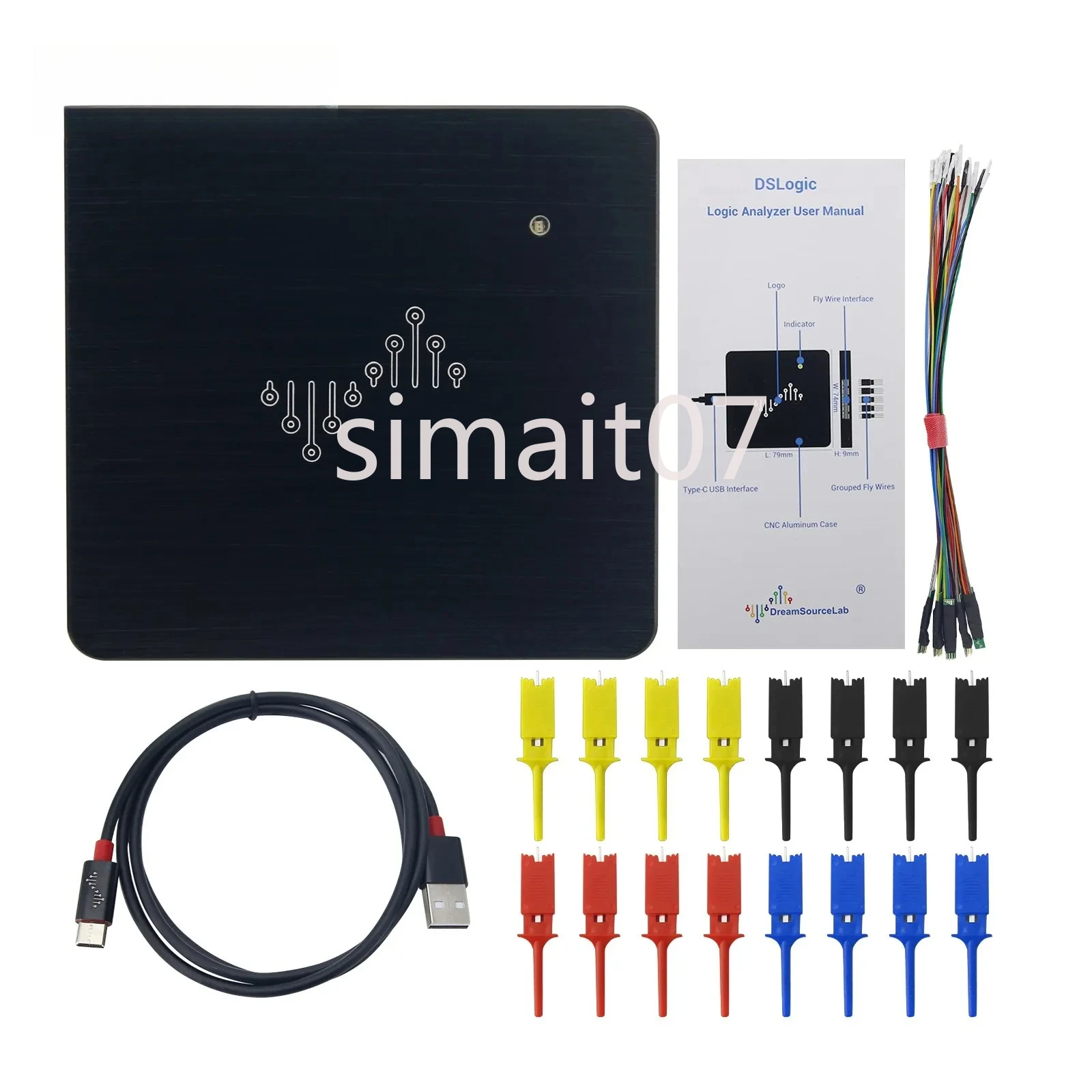 

DSLogic U2Basic/Plus 16CH Logic Analyzer - USB 2.0 Interface 100MHz Sampling Rate 64Mbits Hardware Memory for Debugging