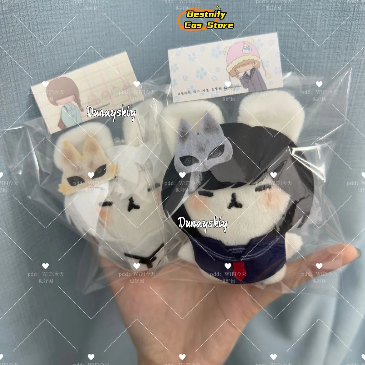 ホラーFゲーム 水瀬ひなこ/キツネマスク コスプレ衣装 ふわふわハンドヘルド{Bestnify Cos}10CM カワイイアニメコレクション 変装ディスプレイ