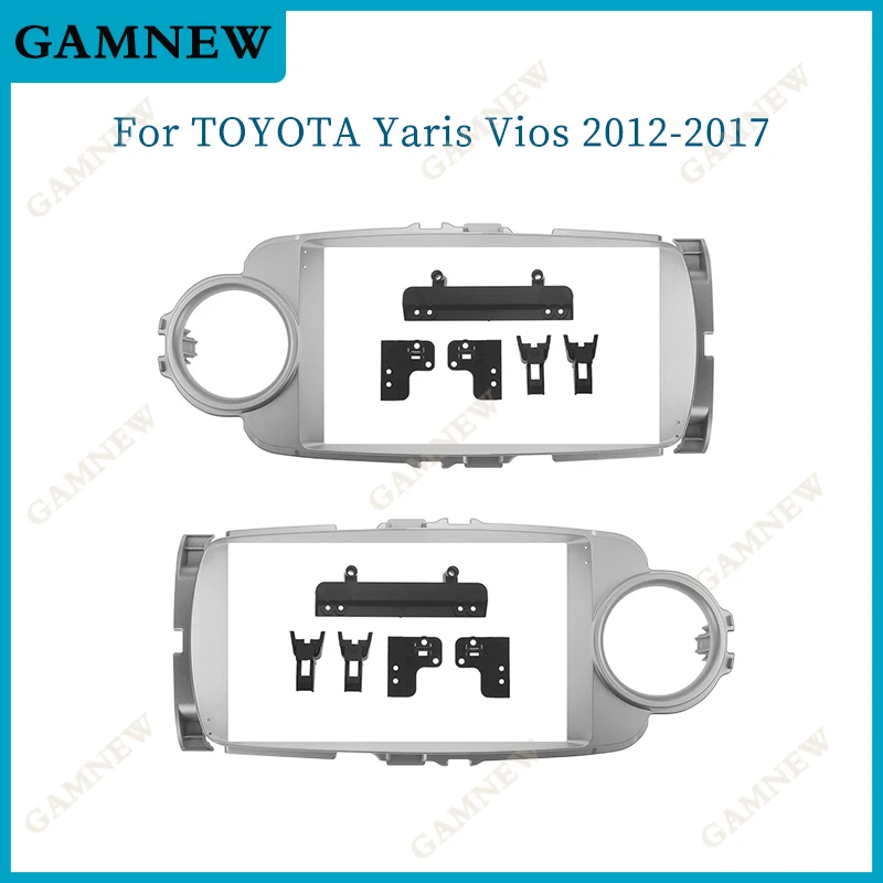 9 Inch Car Frame Fascia Adapter For Toyota Yaris Vitz 2012-2017 Android Radio Dash Fitting Panel Kit