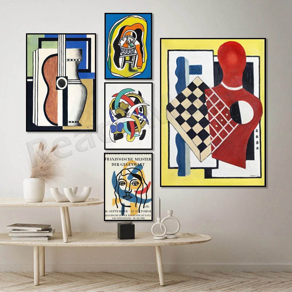 Fernand Leger Poster, Vintage Exhibition Poster, Pop Art, Fernand Leger Art Print, Contemporary Art Wall Decor, Home Decor