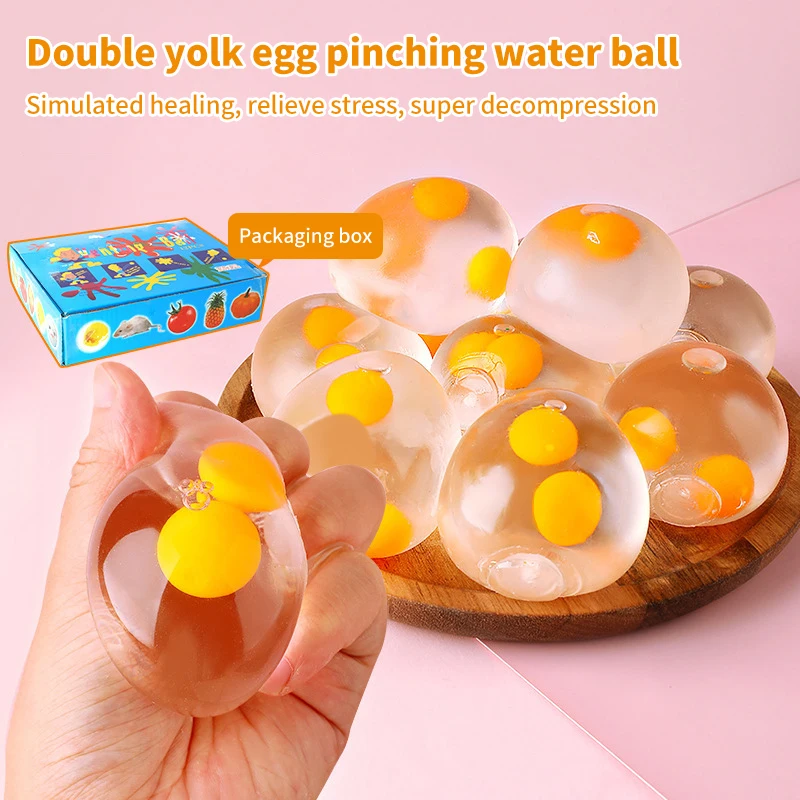 1PC Tricky Decompression 3D Egg Pinch Ball Silicone Push Its Bubble Anti Stress Toys