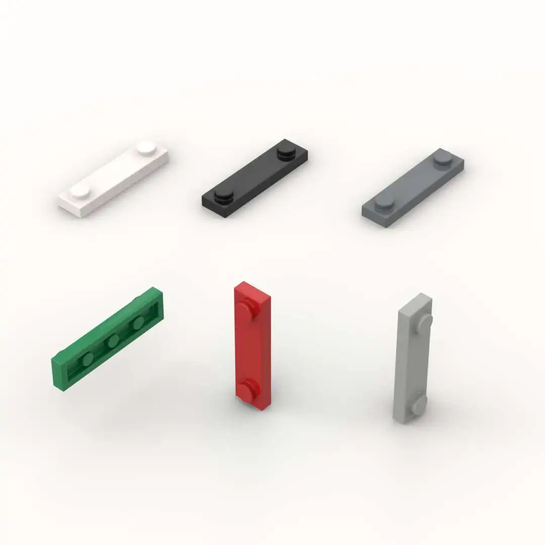 10개입 부품 플레이트 92593 개조형 1x4 스터드 2개 플레이트 41740 보드 빌딩 블록 100% 호환 파티클 DIY 브릭 장난감