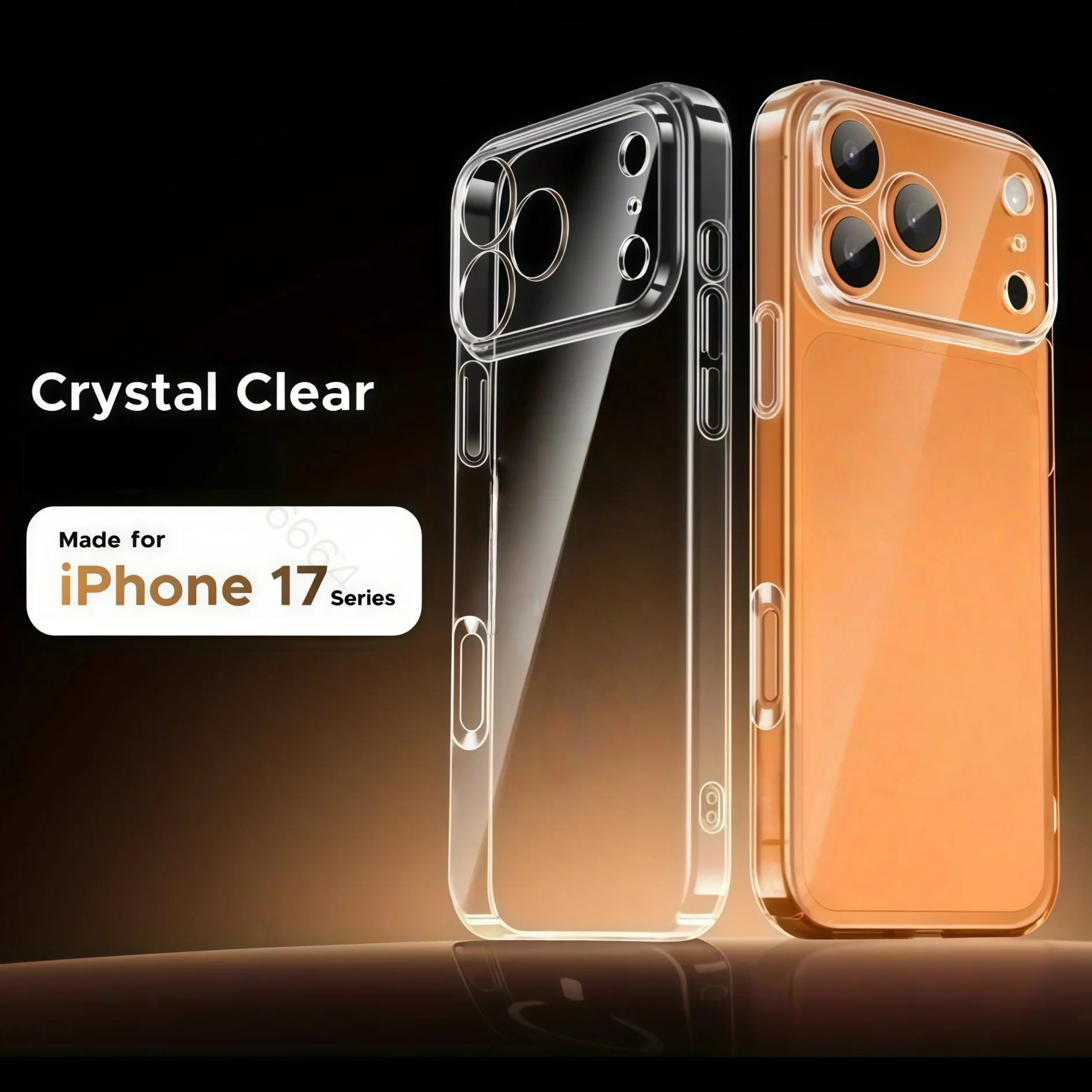 Transparent TPU Shockproof Protection Phone Case for iPhone 17 ProMax/17 Pro/1 /Air/16/15/14/13/12/11 - Clear