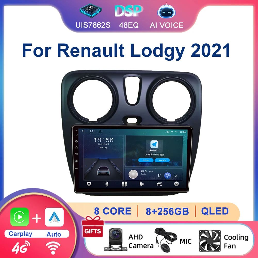 

9 Inch Touch Screen Wifi Bluetooth 4G WIFI DSP Carplay Autoradio Android GPS Navi Radio Multimedia Player For Renault Lodgy 2021