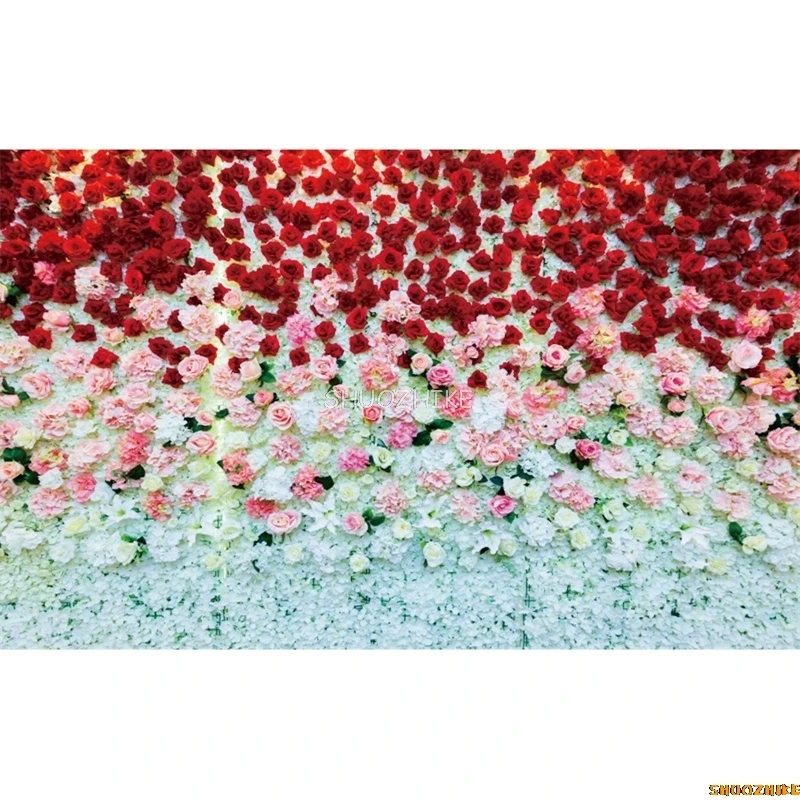 Happy Valentine's Day Theme Photography Background Red Rose Love Heart  Valentines Party Banner Decoration Backdrop Supplies