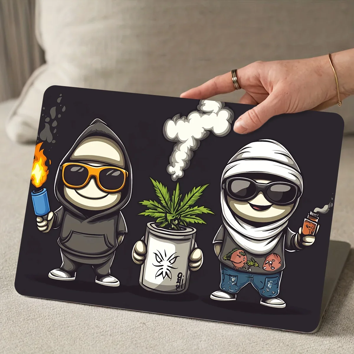 2-Pack Pattern Laptop Artist Decal Case, Universal Netbook Laptop Skin Sticker Decal Waterproof and Scratch Resistant