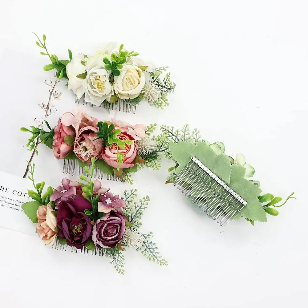 Elegant Hair Wedding Accessories Fashion Flower Hair Comb Bridesmaid Hair Clip Bridal Hairpin Hair Jewelry For Women Bride