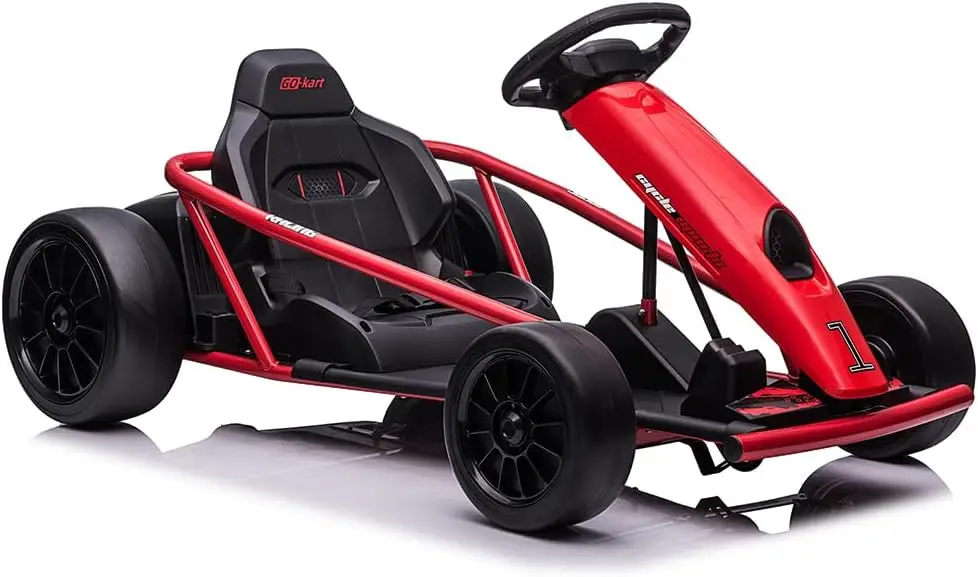 Kart for Kids 8-12 Years, 300W*2 Extra Powerful Motors, 9Ah Large Battery 8MPH High Speed Drifting with Music, Horn,Max Load 175