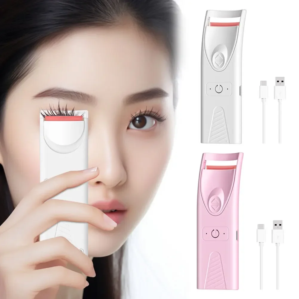 Electric Heated Eyelash Curler Long-Lasting Curl Electric Eye Lash Perm Eyelashes Clip Eyelash Curler Device Makeup Tools