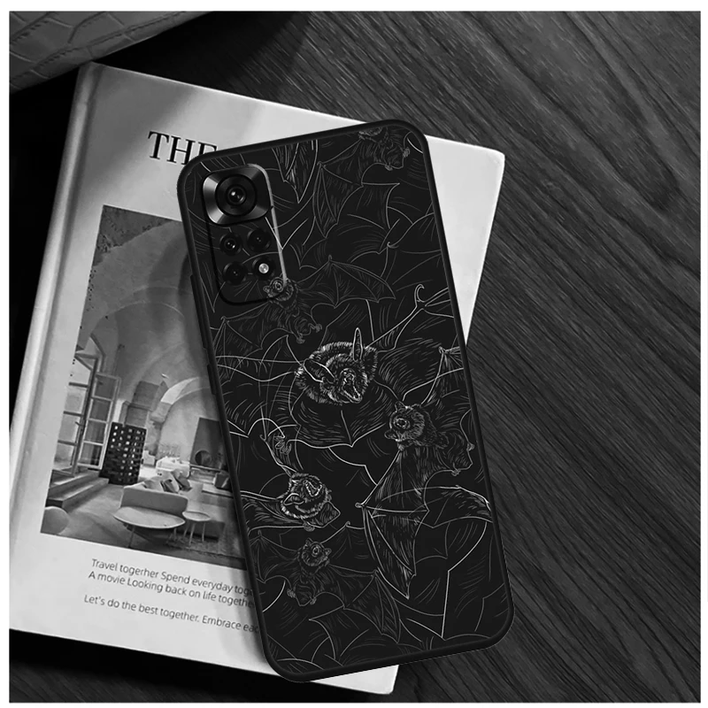 Goth Vampire Bat Gothic Case For Xiaomi Redmi Note 13 Pro 8 9 10 11 12 Pro 12S 11S 10S Redmi 12 10C 12C 13C Coque