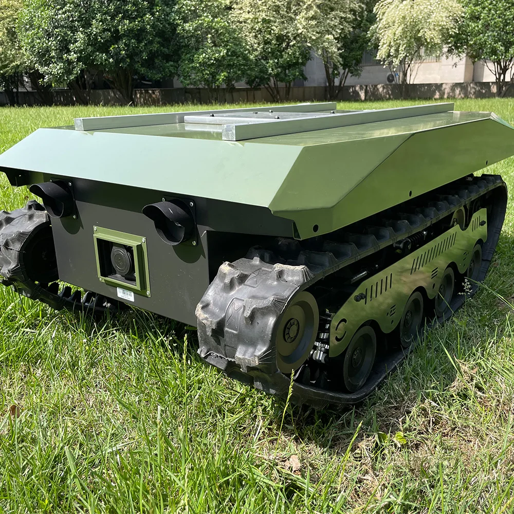 Customized Off-road Intelligent Agricultural Remote Controlled Rubber Tracked Mobile Robot Platform Chassis Vehicle