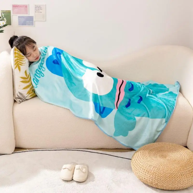 

2023 New Sanrioed Blanket Kawaii My Melody Kuromi Cinnamoroll Blanket Cartoon Hangyodon Quilt Woman Office Nap Blanket Bedding