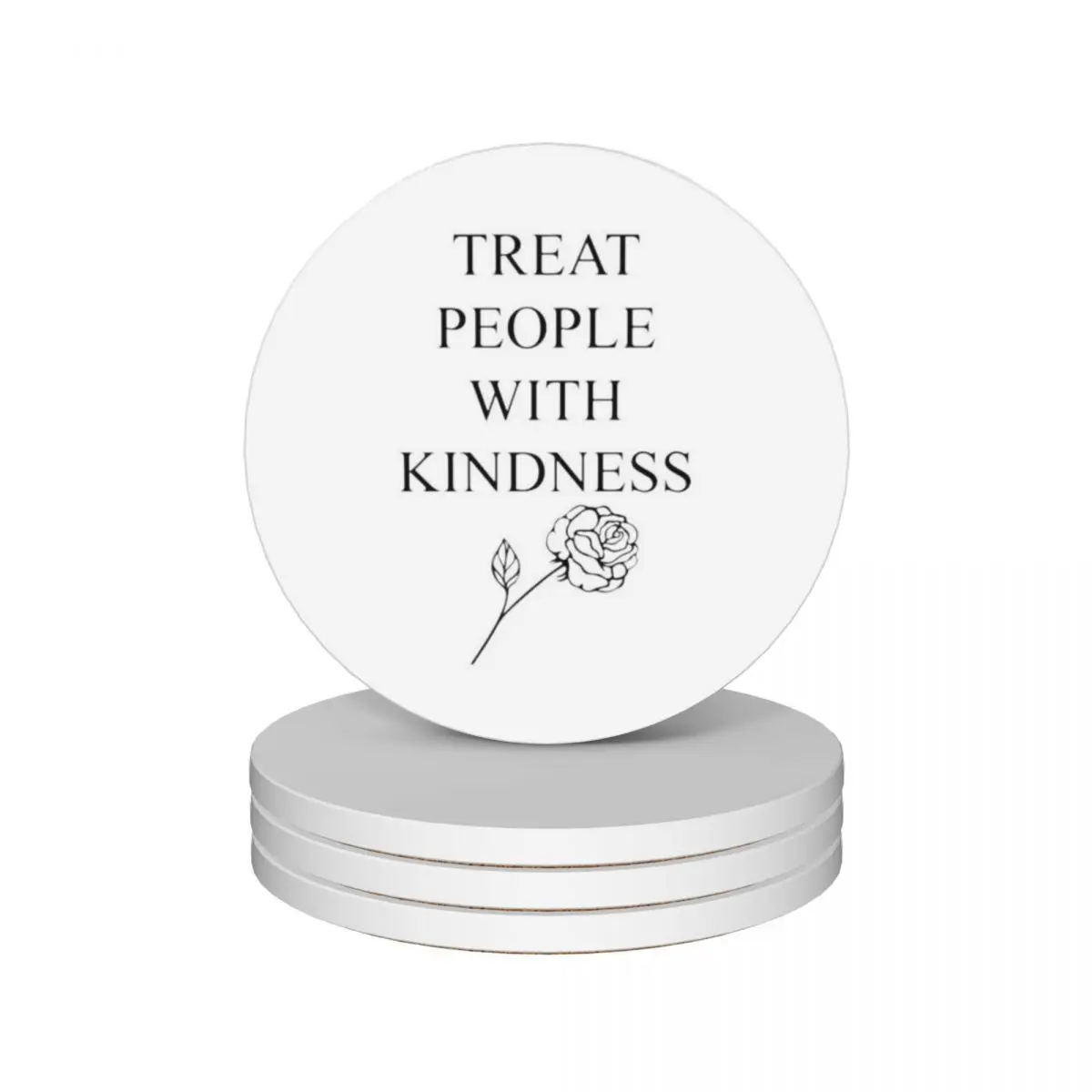 

Treat People With Kindness Ceramic Coasters (Set of 4) mug mat for cups set Coasters