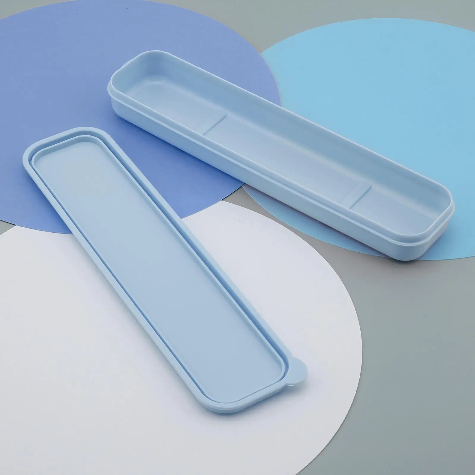 3 Colour Portable PP Material Internal Length 9.29 inches Tableware Storage Box for Cutlery Kit Travel Tableware Case