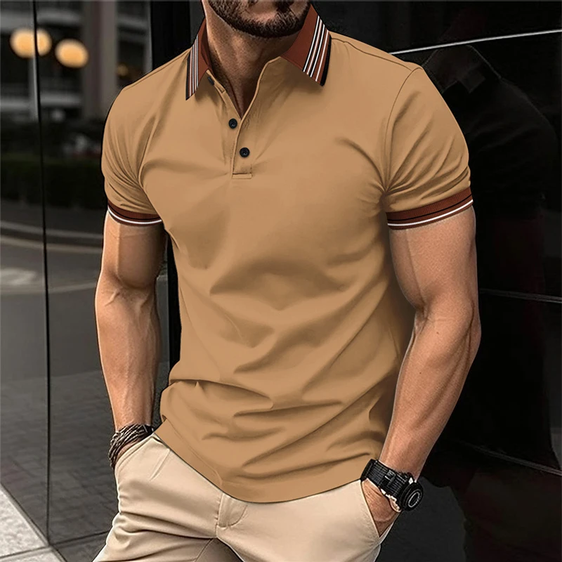 

Summer new casual men's fashion POLO cedar tide brand sports beach wear