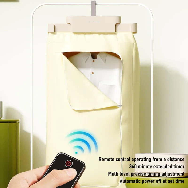 Portable Foldable Electric Clothes Dryer Compact Travel RV Apartment Laundry Machine Remote Control