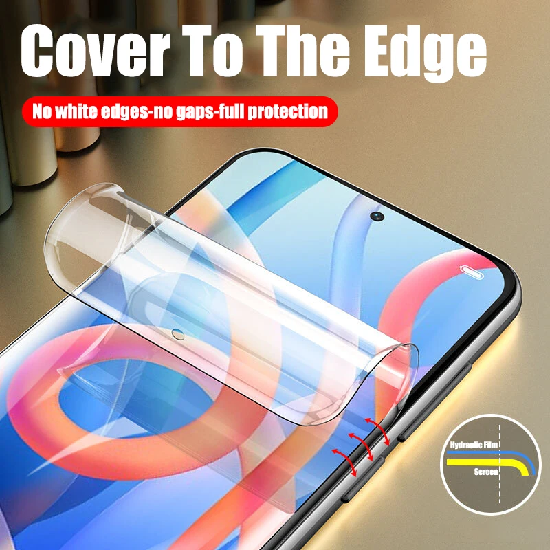 4Pcs Screen Protector Hydrogel Film For Xiaomi Poco X3 NFC X4 X5 Pro Full Cover For Poco F3 F4 GT Protective Film Not Glass