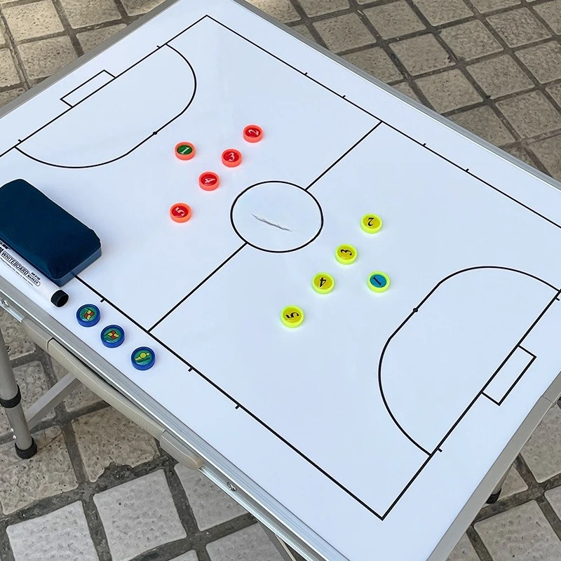 Football Tactical Board Table Type Magnetic Tactical Board Aluminum Alloy Folding Portable Demonstration