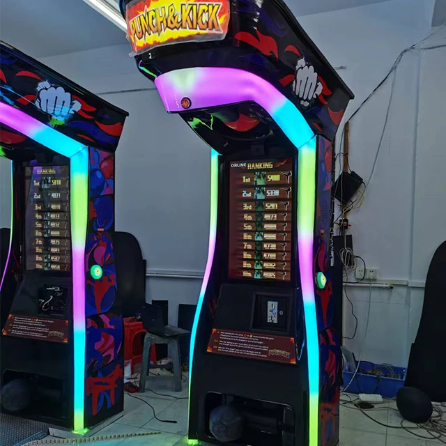Coin Operated Games Punching Boxing Arcade Machines With Leg Kick