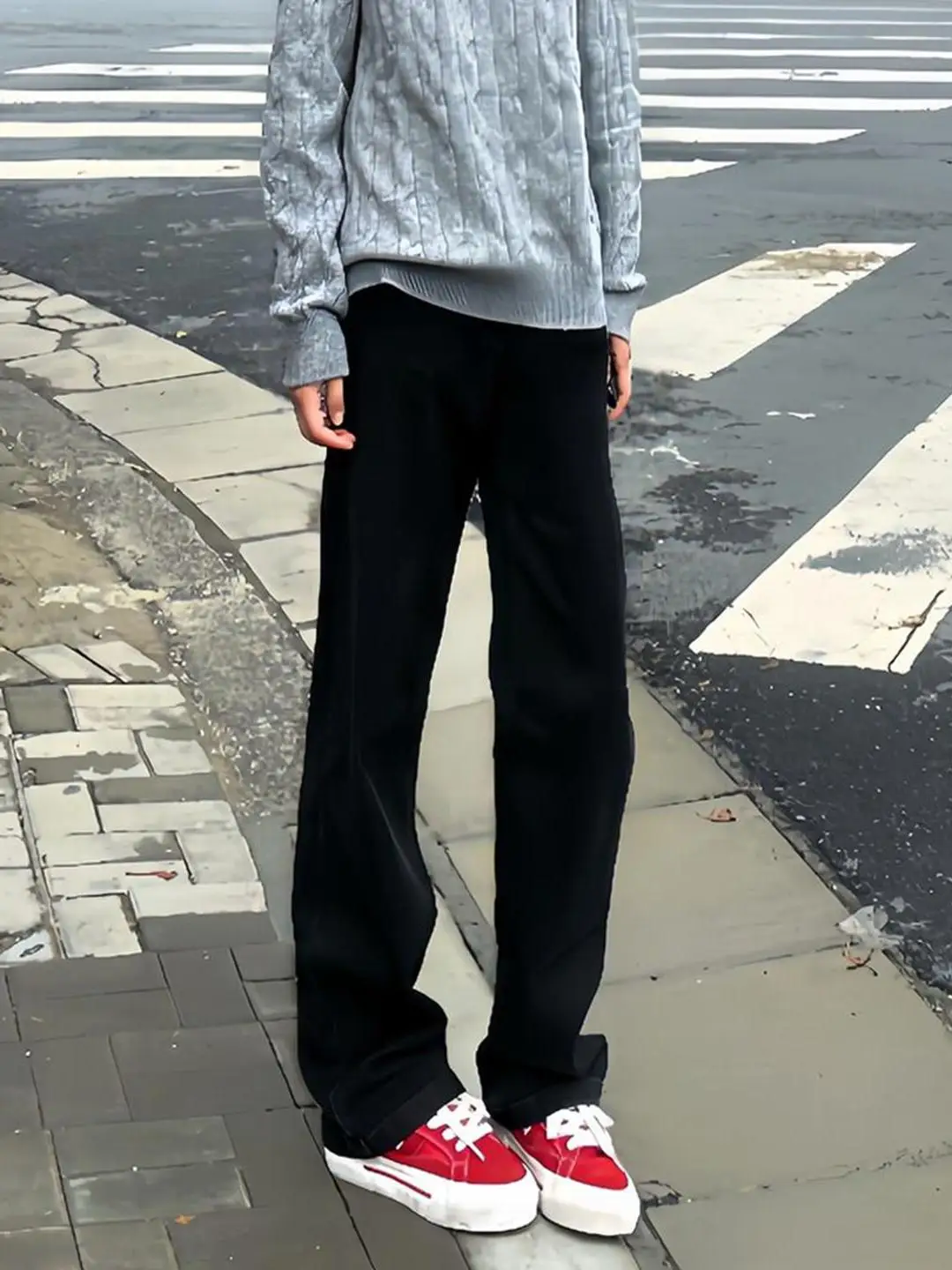 

Черные прямые джинсы Slim Fit для мужчин, весенне-летние, тонкие, в стиле High Street Vibe, повседневные брюки для подростков и взрослых