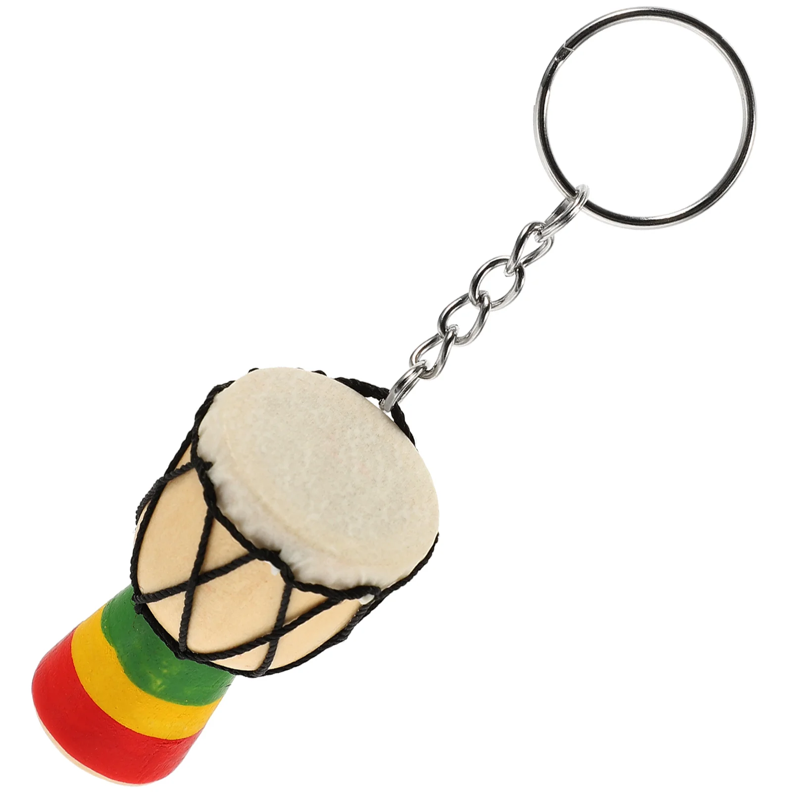 Key Chain Music Instrument Pendant Chains Car Keys African Drum Wood Handbag Hanging Decor Pendants Miss