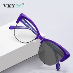 VKYEE Personalized Fashion New Design Women's Anti-blue Light Glasses Can Be Customized Prescription Photochromic PFD2181