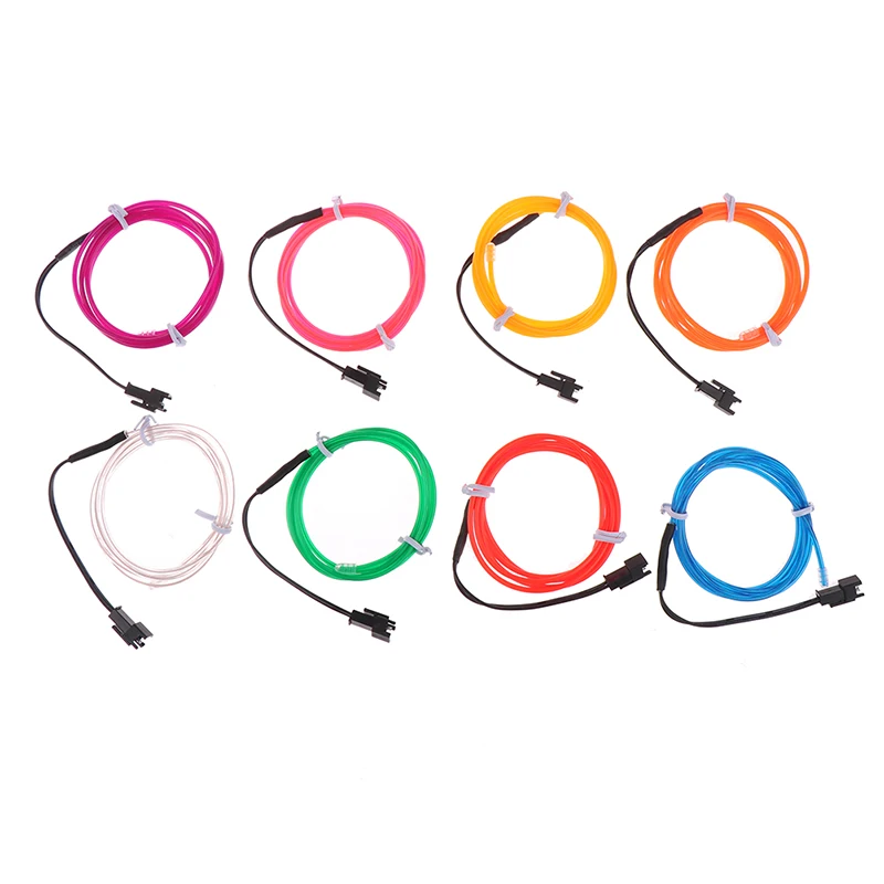 1M Neon Light Dance Party Decor Light LED Lamp Flexible EL Wire Rope Tube Strip